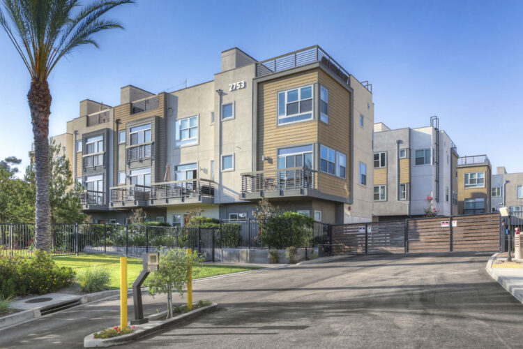 exterior of a townhome community in Silver Lake