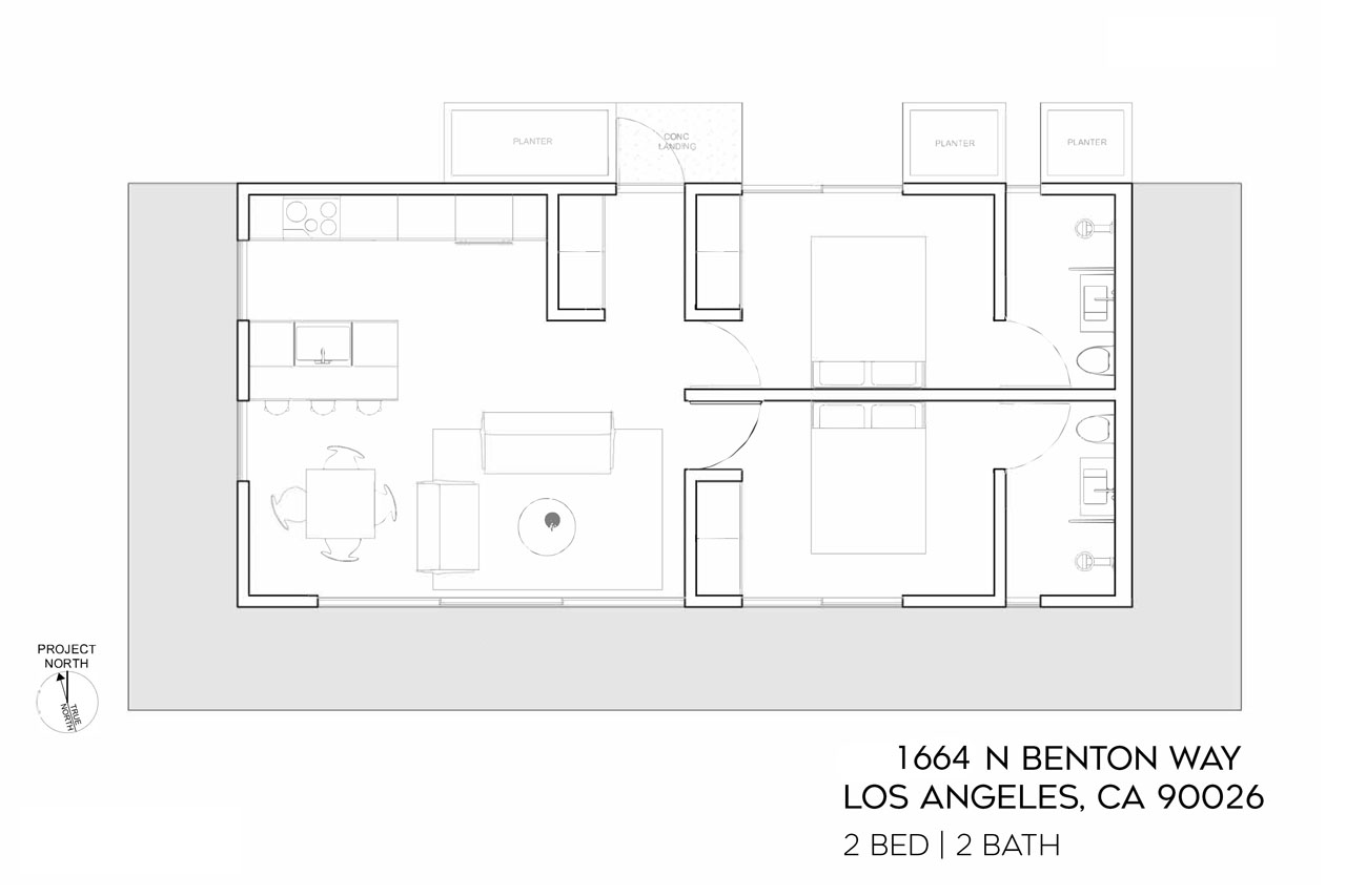 1664 N Benton Way 90026 Silver Lake ADU Home for Lease