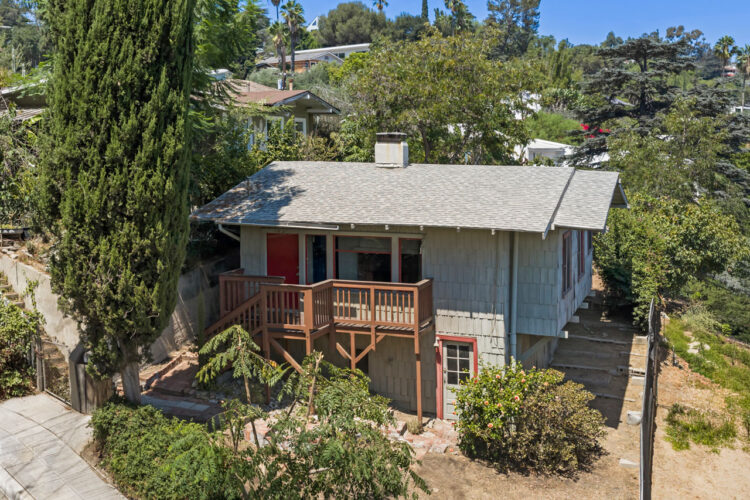 1627 Fargo St Elysian Heights Echo Park - image of a california bungalow style house on a hillside with verdant trees