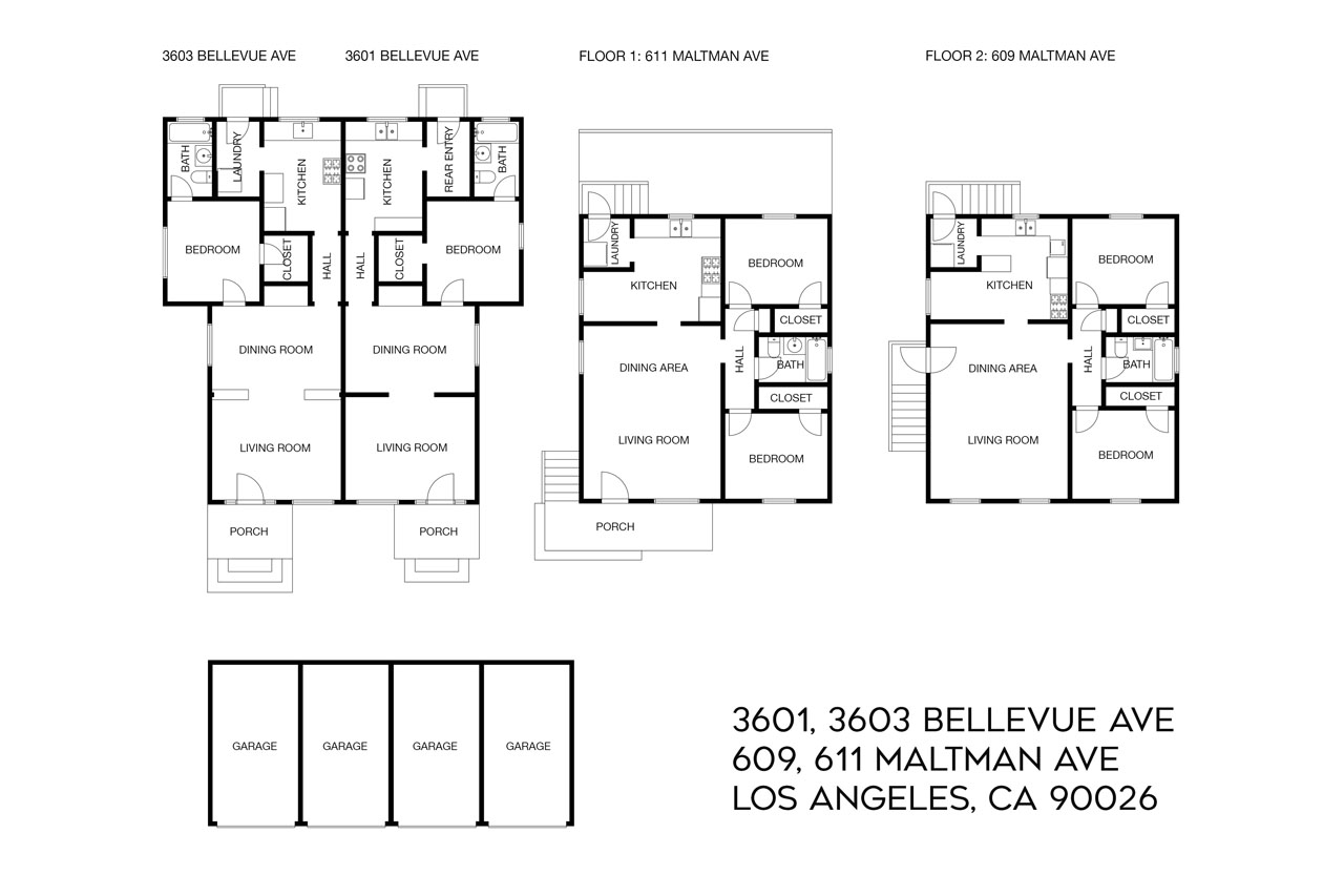 3601 Bellevue Ave, Los Angeles, CA 90026 Silver Lake Fourplex for Sale
